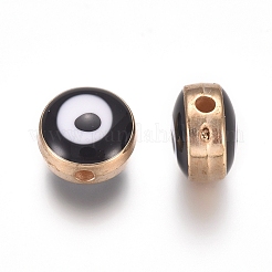 Perline in smalto acrilico&nbsp;X-ACRC-WH0001-01D