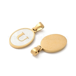 Conchiglia naturale ovale con pendenti iniziali&nbsp;STAS-I351-23G-U