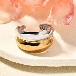 Offene Manschettenringe aus 304 Edelstahl für Unisex&nbsp;RJEW-R010-06G&S