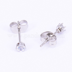 Orecchini in acciaio inox&nbsp;EJEW-WH0005-01P-A