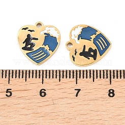 304 Edelstahl-Emaille-Anhänger&nbsp;STAS-Z188-07G-01
