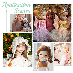 7 stücke 7 farben kunststoff lange gerade frisur puppe perücke haar&nbsp;DOLL-ME0001-06A