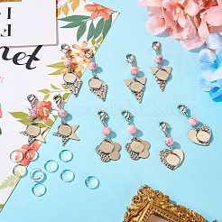 20 pièce 5 styles de décoration de pendentif en acier inoxydable 304&nbsp;HJEW-TA0001-28