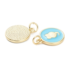 Pendentifs d'émail en laiton &nbsp;ZIRC-J041-02B