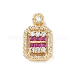 Porte micro ouvrent pendentifs zircone cubique en laiton de placage&nbsp;KK-A224-20G