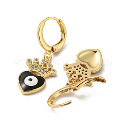 Orecchini pendenti a monachella in vero ottone placcato oro 18k&nbsp;EJEW-A033-08G-05