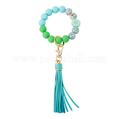 Llaveros de pulsera con cuentas de silicona&nbsp;KEYC-TAC00064