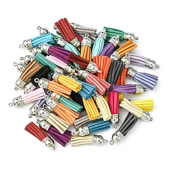 56pcs 28 Farben faux Wildleder Quaste Anhänger Dekorationen&nbsp;FIND-FS0003-12