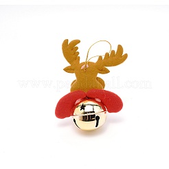 Décorations de pendentif en tissu de renne de thème de noël&nbsp;HJEW-SZC0004-15