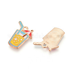 Pendentifs en alliage émaillé sur le thème de la plage&nbsp;X-ENAM-T022-33F