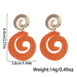 Ohrstecker aus Raffiabast mit Wirbelspirale&nbsp;FS-WGF6AA0-03