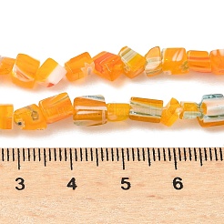 Chapelets de perles vernissées de millefiori manuelles&nbsp;LAMP-P070-02A-01