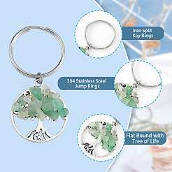 4 ensemble de porte-clés en pierre naturelle&nbsp;KEYC-FH0001-20