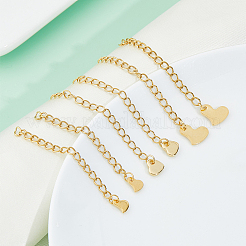 30 Stück 3 Stile 304 Edelstahl Kettenverlängerung&nbsp;STAS-DC0016-78G
