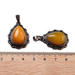 Natürliche weiße Jade-Tropfenanhänger&nbsp;G-K363-01R-24