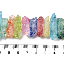 2 Strang naturgefärbte Quarz-Spitzstabperlen&nbsp;G-PA0001-77