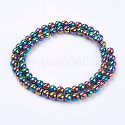 Chapelets de perles en hématite synthétique sans magnétiques&nbsp;G-S096-6mm-5