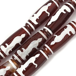 Fili di perline dzi in stile tibetano a forma di riso&nbsp;G-A269-A22-01