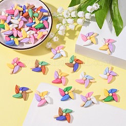 30 Stück 5 Farben undurchsichtige bunte Windmühlen-Harz-Cabochons&nbsp;RESI-CJ0002-52