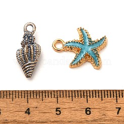 60pcs 15 pendentifs en émail en alliage de style&nbsp;ENAM-PH0002-28