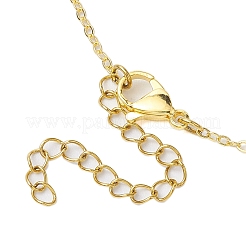 Collane con ciondolo a forma di stella di luna con pavé di ottone placcato a cremagliera per donne&nbsp;NJEW-JN05000