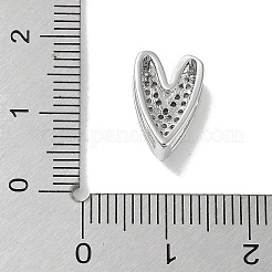 Slide-Charms aus Messing mit Mikropavé-Beschichtung und klaren kubischen Zirkonia&nbsp;KK-R163-10P