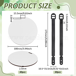 Runder Gepäckanhänger aus PVC&nbsp;DIY-WH0899-281