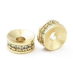 Placcatura a cremagliera in ottone micro pavé di perle di zirconi trasparenti&nbsp;KK-C035-05A-G