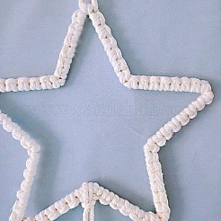 Adornos colgantes de pared de polialgodón tejido con estrella de macramé bohemio&nbsp;PW-WG65708-01