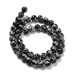 Synthetische Schneeflocken-Obsidianperlen&nbsp;G-E568-03A