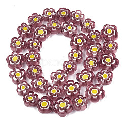 Millefiori a mano fili di perline di vetro&nbsp;LAMP-N029-017D-19