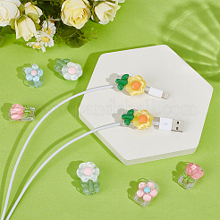 4 Beutel 4 Stile Blume TPU Ladekabelschutz&nbsp;DIY-OC0014-30