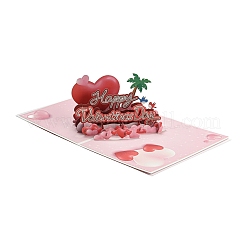 Biglietto di auguri pop-up in carta rettangolare 3d&nbsp;AJEW-F064-01A