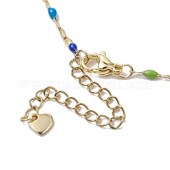 Collares de cadena de eslabones esmaltados de acero inoxidable 304&nbsp;NJEW-JN04788