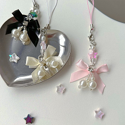 20 Stück 5 Farben Polyester und Harz Perle Bowknot Ornament Zubehör&nbsp;DIY-SP0004-76