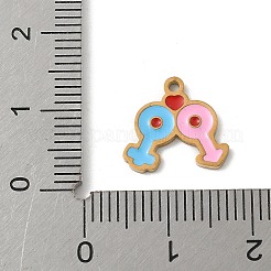 304 Edelstahl-Emaille-Anhänger&nbsp;LS-STAS-P388-19J-G