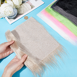 6 pièce de tissu carré en fausse fourrure bicolore&nbsp;DIY-GF0009-27