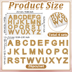 104 stücke 4sets buchstaben a ~ z harz strass hotfix strass&nbsp;DIY-GO0002-84A