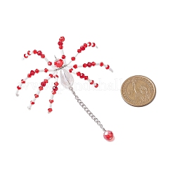 Pendentifs en verre araignée sur le thème d'Halloween&nbsp;PALLOY-JF02882-03