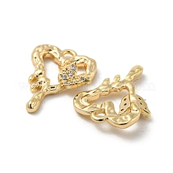 Pendentifs avec zircon cubiques à micro-pavés en laiton&nbsp;KK-H460-43G