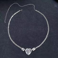 Herz-Legierung voller Kristall Strass Taille Bauchketten für Bikini&nbsp;FS-WG5F00F-02