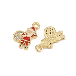 Adornos de latón micropavé de circonia cúbica&nbsp;KK-Z129-01G-04
