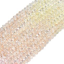 10 brin de perles de verre de couleur dégradé transparent&nbsp;GLAA-CJ0002-09C