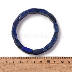 Pulseras elásticas de cuentas de lapislázuli natural para mujeres y hombres&nbsp;BJEW-C097-02A-09