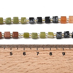 Perles en pierre d'or synthétique&nbsp;G-H333-03J