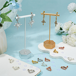 16 Stück 4 Farben Messing mit Kristall Strass Ohrclips&nbsp;FIND-SP0003-98