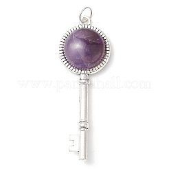 Große Anhänger aus natürlichem Amethyst/Rosenquarz/Lapislazuli/synthetischem/Opalit/schwarzem Stein&nbsp;PALLOY-JF02880