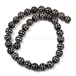 Estilo tibetano dZi abalorios hebras&nbsp;G-G328-A02-10mm