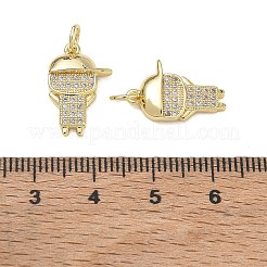 Pendentifs en laiton zircon cubique transparent&nbsp;CU-CBA9AFC-01G-33