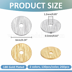 Perline distanziatrici in ottone 260pz 2 colori&nbsp;KK-ME0004-75